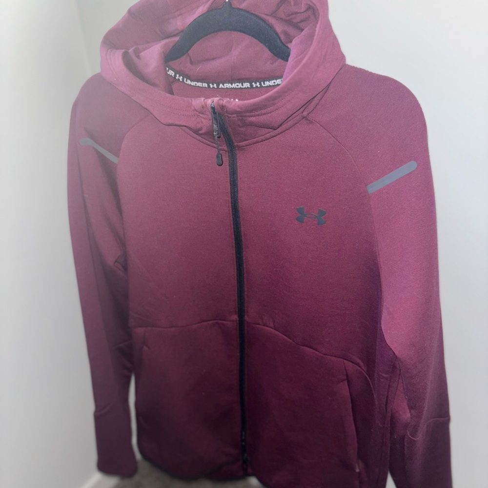 Under Armour Unstoppable Burgundy Full-Zip Hoodie